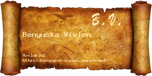Benyuska Vivien névjegykártya
